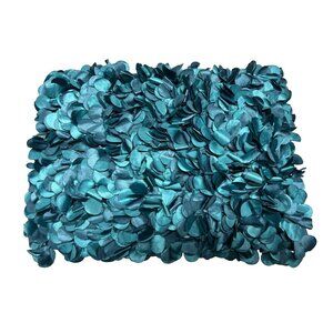 Pier 1 Teal Shag Style Decorative Textured Throw Pillow